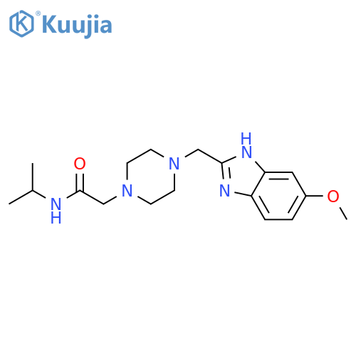 2-{4-[(5-methoxy-1H-1,3-benzodiazol-2-yl)methyl]piperazin-1-yl}-N-(propan-2-yl)acetamide structure