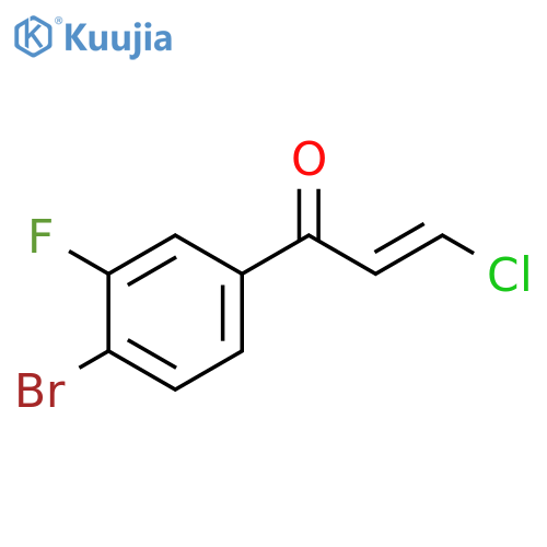 2-Propen-1-one, 1-(4-bromo-3-fluorophenyl)-3-chloro- structure