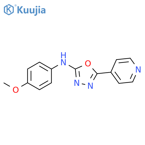 N-(4-Methoxyphenyl)-5-(pyridin-4-yl)-1,3,4-oxadiazol-2-amine structure