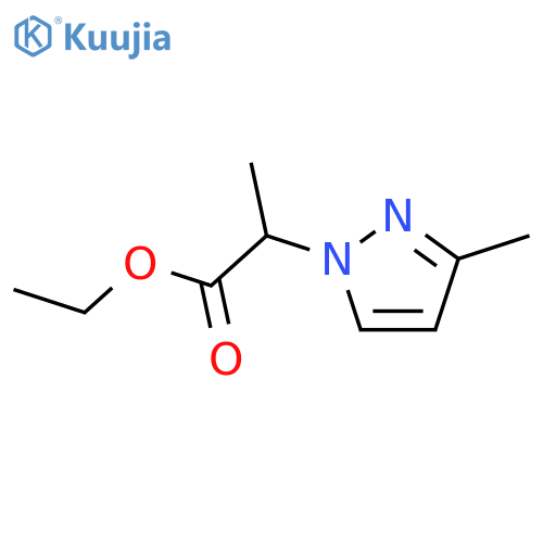 ethyl 2-(3-methyl-1H-pyrazol-1-yl)propanoate structure