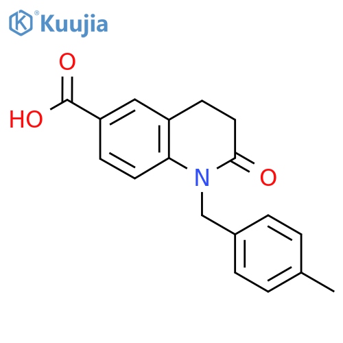 1-(4-Methylbenzyl)-2-oxo-1,2,3,4-tetrahydroquinoline-6-carboxylic acid structure