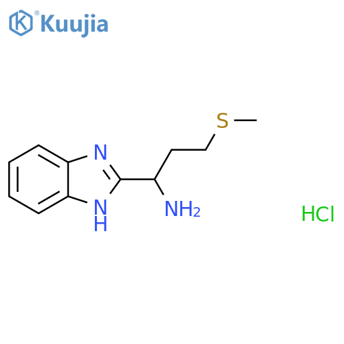 1-(1H-1,3-benzodiazol-2-yl)-3-(methylsulfanyl)propan-1-amine dihydrochloride structure