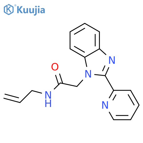 N-(prop-2-en-1-yl)-2-[2-(pyridin-2-yl)-1H-1,3-benzodiazol-1-yl]acetamide structure