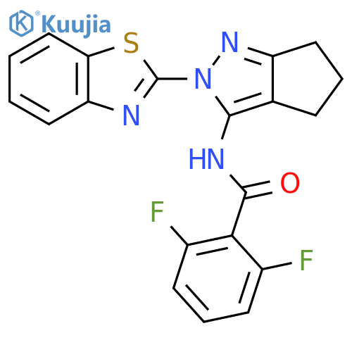 N-[2-(1,3-benzothiazol-2-yl)-2H,4H,5H,6H-cyclopenta[c]pyrazol-3-yl]-2,6-difluorobenzamide structure