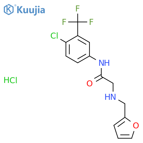 N-[4-Chloro-3-(trifluoromethyl)phenyl]-2-[(furan-2-ylmethyl)amino]acetamide hydrochloride structure