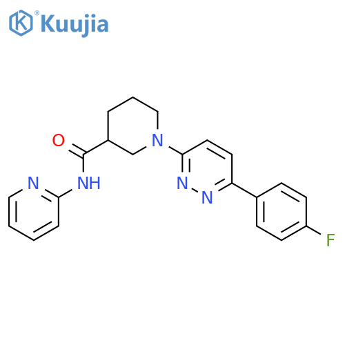 1-6-(4-fluorophenyl)pyridazin-3-yl-N-(pyridin-2-yl)piperidine-3-carboxamide structure