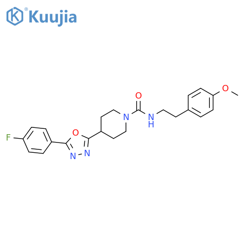 4-[5-(4-fluorophenyl)-1,3,4-oxadiazol-2-yl]-N-[2-(4-methoxyphenyl)ethyl]piperidine-1-carboxamide structure