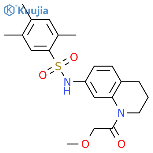 N-[1-(2-methoxyacetyl)-1,2,3,4-tetrahydroquinolin-7-yl]-2,4,5-trimethylbenzene-1-sulfonamide structure