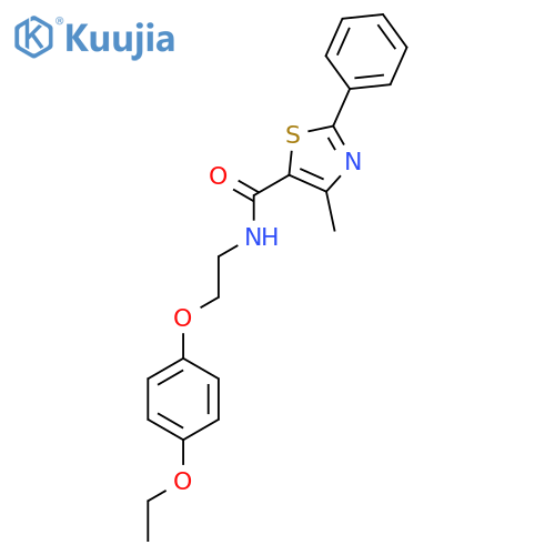 N-2-(4-ethoxyphenoxy)ethyl-4-methyl-2-phenyl-1,3-thiazole-5-carboxamide structure