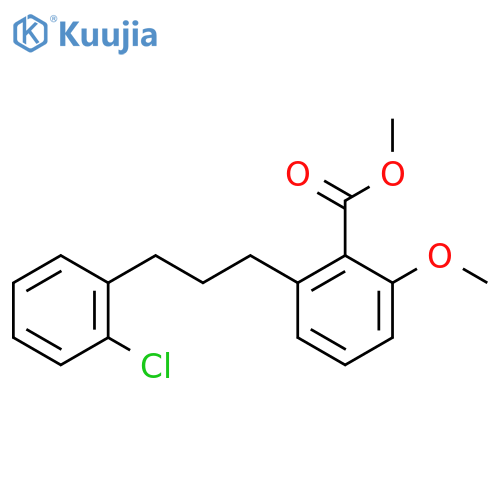 2-[3-(2-Chloro-phenyl)-propyl]-6-methoxy-benzoic acid methyl ester structure