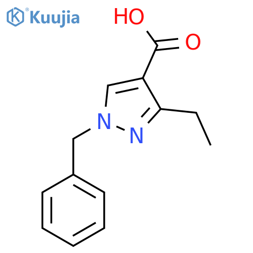 1-benzyl-3-ethyl-1H-pyrazole-4-carboxylic acid structure