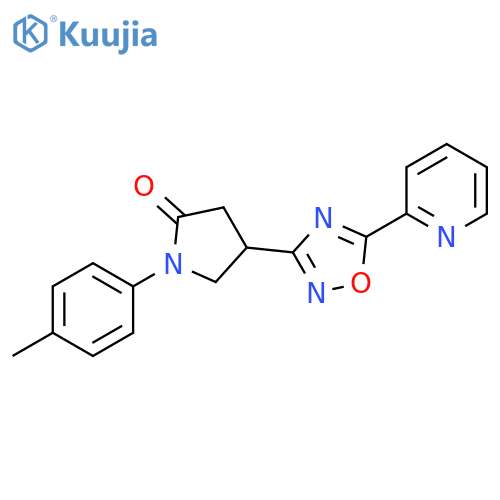 1-(4-methylphenyl)-4-5-(pyridin-2-yl)-1,2,4-oxadiazol-3-ylpyrrolidin-2-one structure