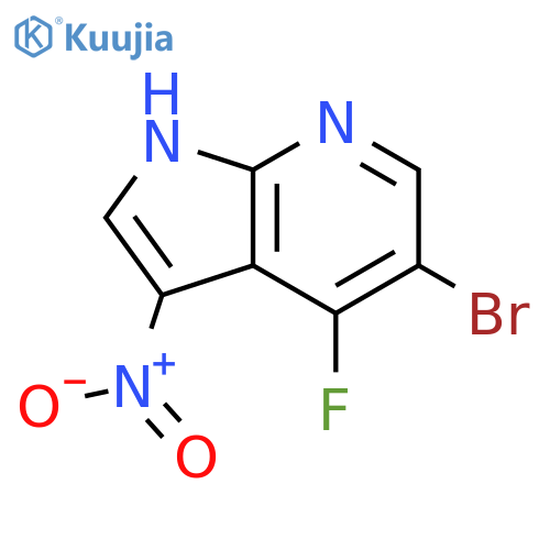 1H-Pyrrolo[2,3-b]pyridine, 5-bromo-4-fluoro-3-nitro- structure