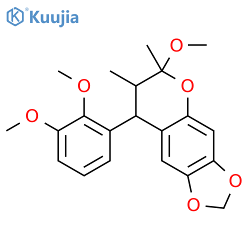 6H-1,3-Dioxolo[4,5-g][1]benzopyran,8-(2,3-dimethoxyphenyl)-7,8-dihydro-6-methoxy-6,7-dimethyl- structure
