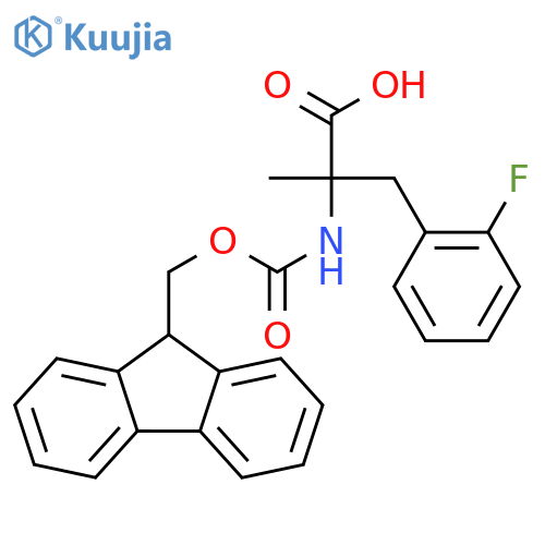 (S)-2-((((9H-Fluoren-9-yl)methoxy)carbonyl)amino)-3-(2-fluorophenyl)-2-methylpropanoic Acid structure