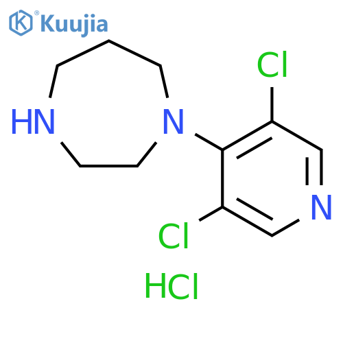 1H-1,4-Diazepine, 1-(3,5-dichloro-4-pyridinyl)hexahydro-, hydrochloride (1:2) structure