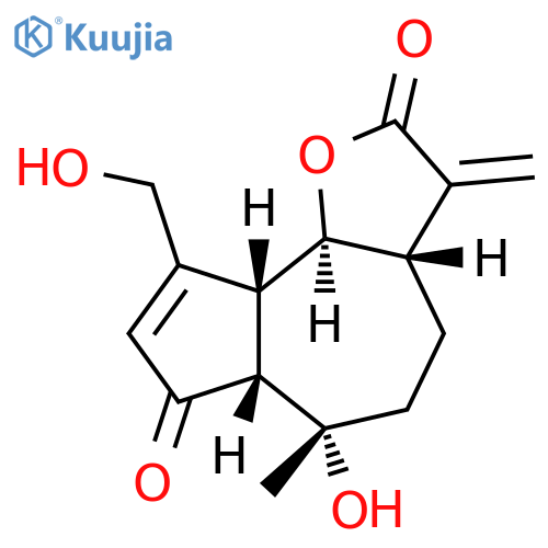 Azuleno[4,5-b]furan-2,7-dione, 3,3a,4,5,6,6a,9a,9b-octahydro-6-hydroxy-9-(hydroxymethyl)-6-methyl-3-methylene-, (3aS,6S,6aR,9aR,9bS)- structure