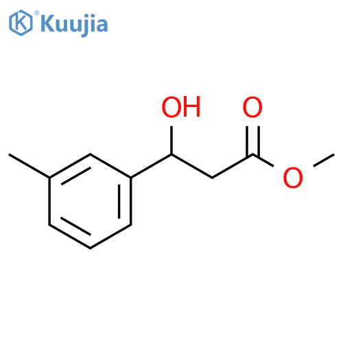 methyl 3-hydroxy-3-(3-methylphenyl)propanoate structure