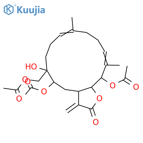 3,4,13,18-Tetrahydroxy-7,11,15(17)-cembratrien-16,14-olide; (1R*,3S*,4S*,7E,11E,13R*,14R*)-form, 3,13,18-Tri-Ac structure