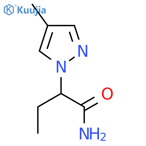 2-(4-Methyl-1H-pyrazol-1-yl)butanamide structure