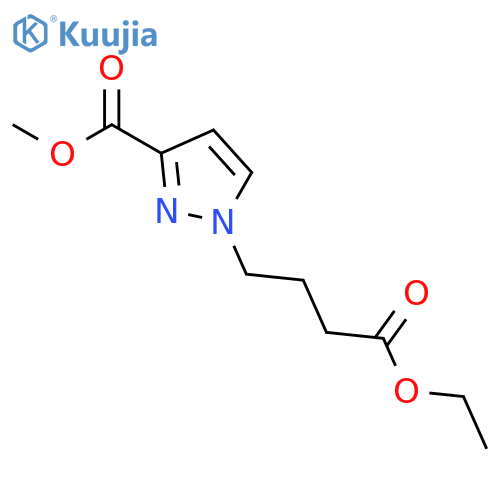 methyl 1-(4-ethoxy-4-oxobutyl)-1H-pyrazole-3-carboxylate structure