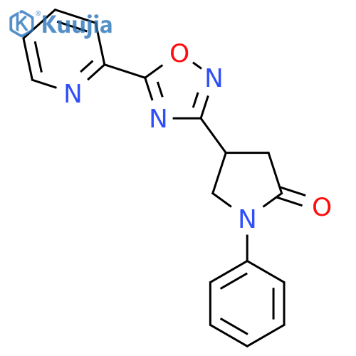 1-phenyl-4-5-(pyridin-2-yl)-1,2,4-oxadiazol-3-ylpyrrolidin-2-one structure