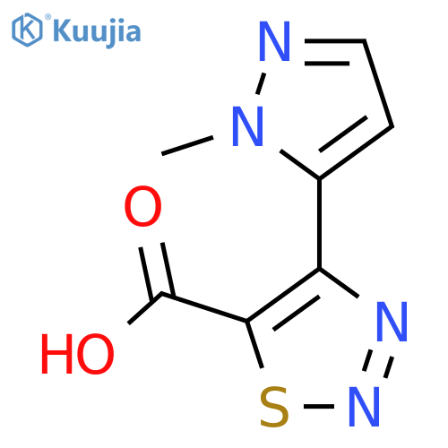 4-(1-Methyl-1h-pyrazol-5-yl)-1,2,3-thiadiazole-5-carboxylic acid structure