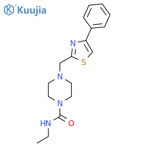 N-ethyl-4-(4-phenyl-1,3-thiazol-2-yl)methylpiperazine-1-carboxamide structure