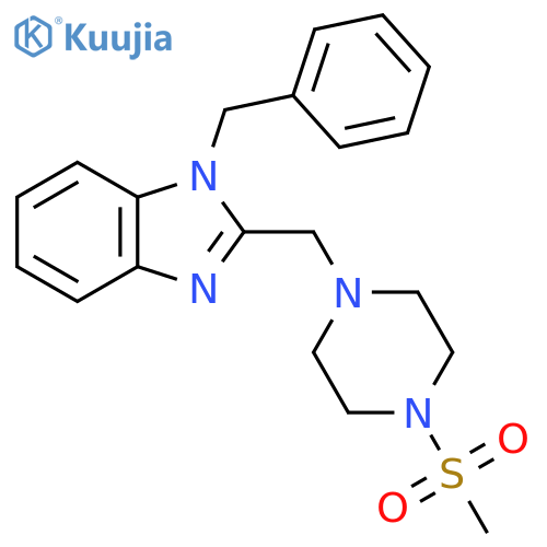 1-benzyl-2-(4-methanesulfonylpiperazin-1-yl)methyl-1H-1,3-benzodiazole structure