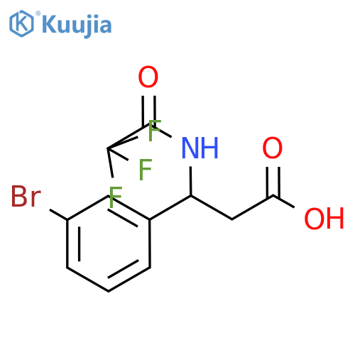 3-(3-Bromophenyl)-3-(2,2,2-trifluoroacetyl)aminopropanoic acid structure