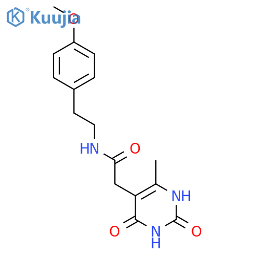 N-2-(4-methoxyphenyl)ethyl-2-(6-methyl-2,4-dioxo-1,2,3,4-tetrahydropyrimidin-5-yl)acetamide structure