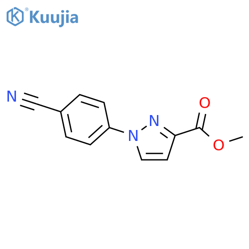 methyl 1-(4-cyanophenyl)-1H-pyrazole-3-carboxylate structure