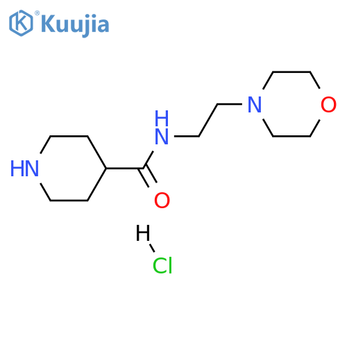 N-[2-(morpholin-4-yl)ethyl]piperidine-4-carboxamide hydrochloride structure