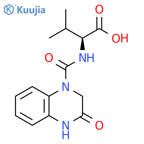 (2S)-3-methyl-2-[(3-oxo-2,4-dihydroquinoxaline-1-carbonyl)amino]butanoic acid structure