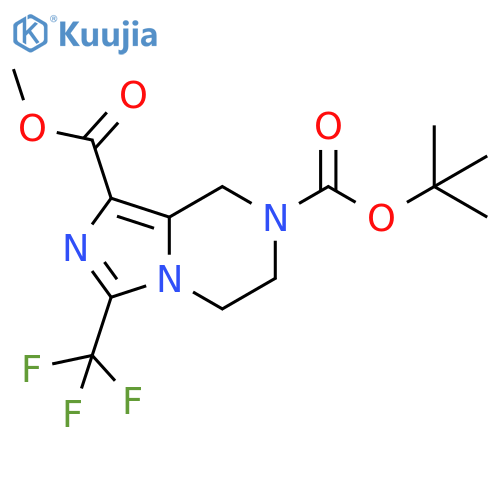 O7-tert-butyl O1-methyl 3-(trifluoromethyl)-6,8-dihydro-5H-imidazo[1,5-a]pyrazine-1,7-dicarboxylate structure