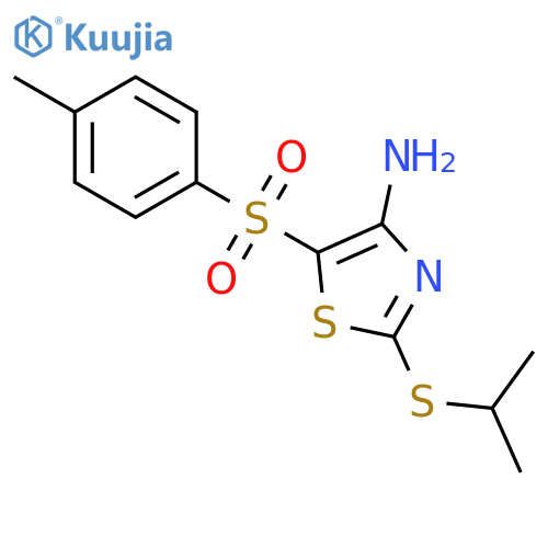 4-Thiazolamine,2-[(1-methylethyl)thio]-5-[(4-methylphenyl)sulfonyl]- structure
