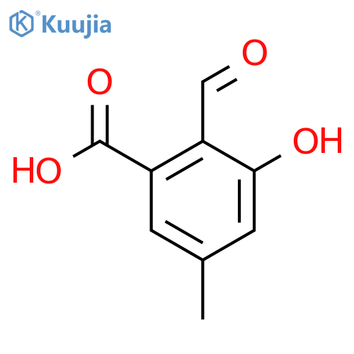 2-Formyl-3-hydroxy-5-methylbenzoic acid structure