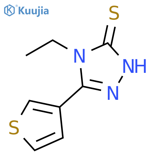 3H-1,2,4-Triazole-3-thione, 4-ethyl-2,4-dihydro-5-(3-thienyl)- structure