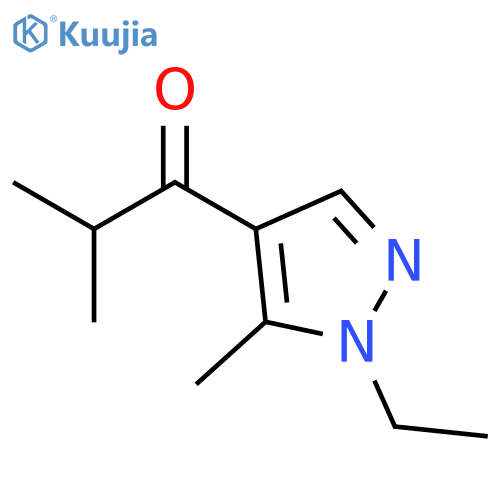 1-(1-ethyl-5-methyl-1H-pyrazol-4-yl)-2-methylpropan-1-one structure