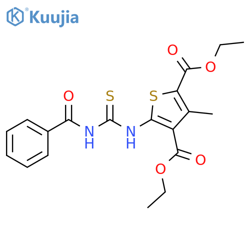 2,4-diethyl 3-methyl-5-{(phenylformamido)methanethioylamino}thiophene-2,4-dicarboxylate structure