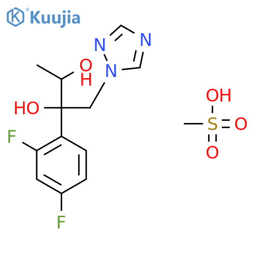 (2R,3R)-2-(2,4-difluorophenyl)-1-(1H-1,2,4-triazol-1-yl)butane-2,3-diol; methanesulfonic acid structure