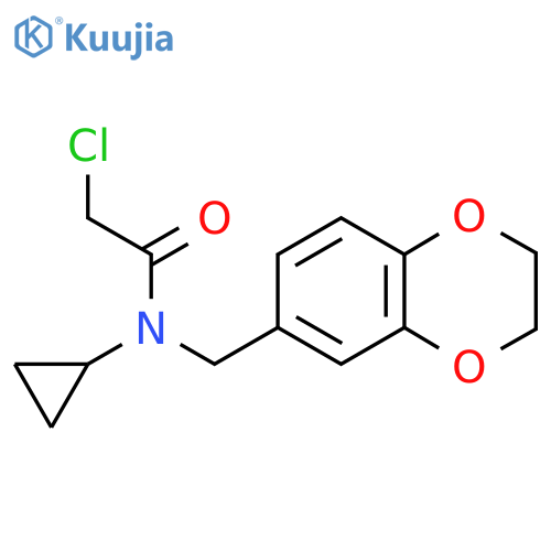 2-Chloro-N-cyclopropyl-N-(2,3-dihydro-benzo[1,4]dioxin-6-ylmethyl)-acetamide structure