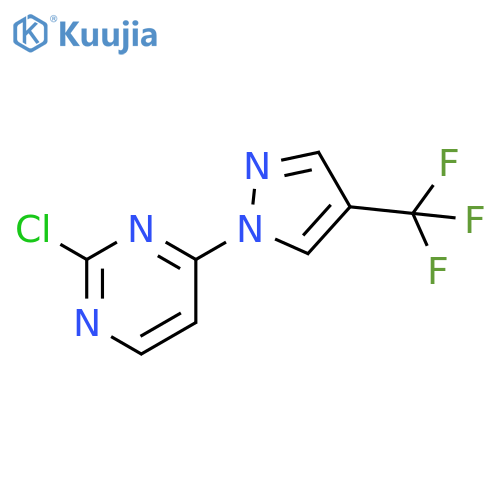 2-chloro-4-[4-(trifluoromethyl)-1H-pyrazol-1-yl]pyrimidine structure