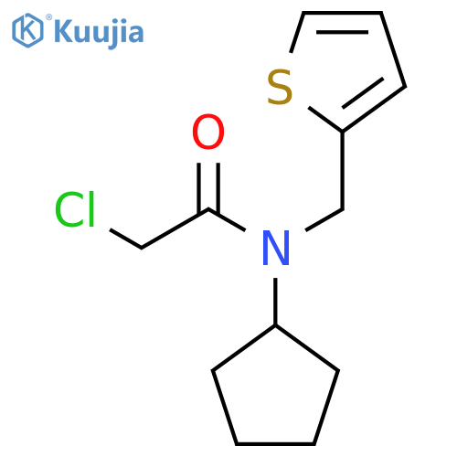 2-chloro-N-cyclopentyl-N-[(thiophen-2-yl)methyl]acetamide structure