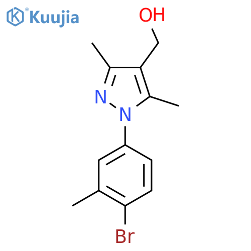 (1-(4-Bromo-3-methylphenyl)-3,5-dimethyl-1H-pyrazol-4-yl)methanol structure