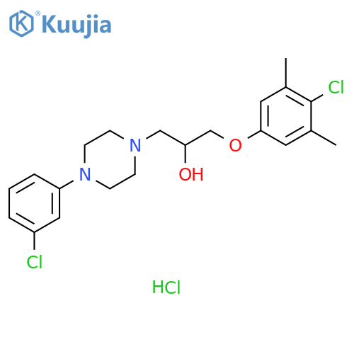 1-(4-chloro-3,5-dimethylphenoxy)-3-4-(3-chlorophenyl)piperazin-1-ylpropan-2-ol dihydrochloride structure