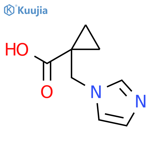1-((1H-Imidazol-1-yl)methyl)cyclopropanecarboxylic acid structure