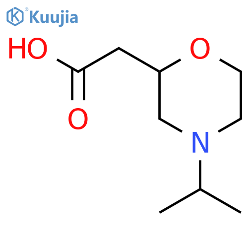 (4-Isopropylmorpholin-2-yl)acetic acid structure