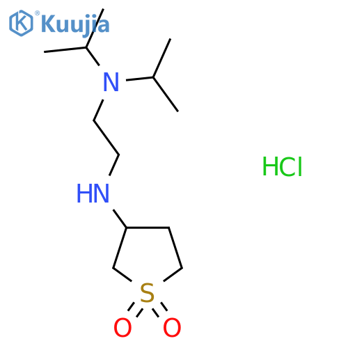 N-(1,1-dioxothiolan-3-yl)-N',N'-diisopropyl-ethane-1,2-diamine;hydrochloride structure