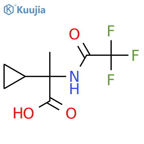 2-Cyclopropyl-2-(2,2,2-trifluoroacetamido)propanoic acid structure